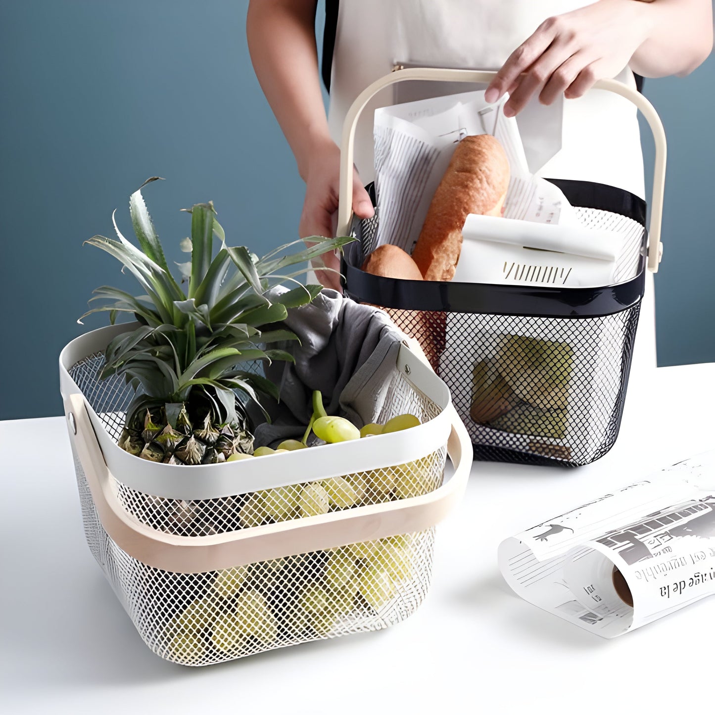 Metal Mesh Storage Basket