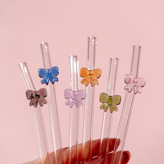 Glass Bow Straws