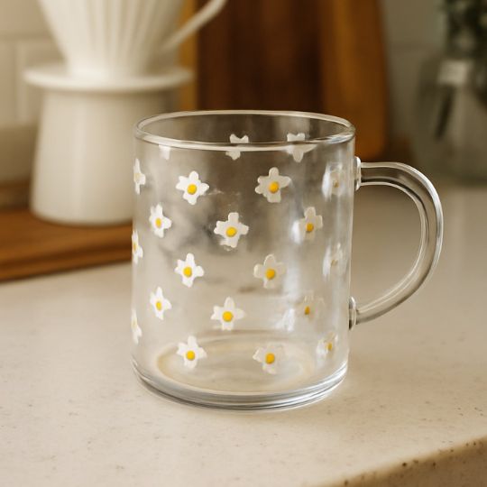 Daisy Glass Cup
