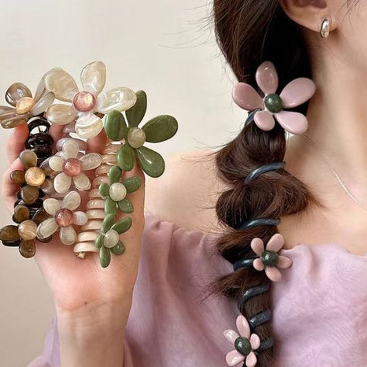 Floral Bubble Braided Hair Bands