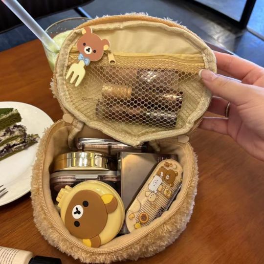 Bear Plush Makeup Bag
