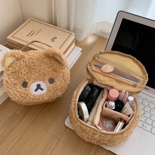 Bear Plush Makeup Bag