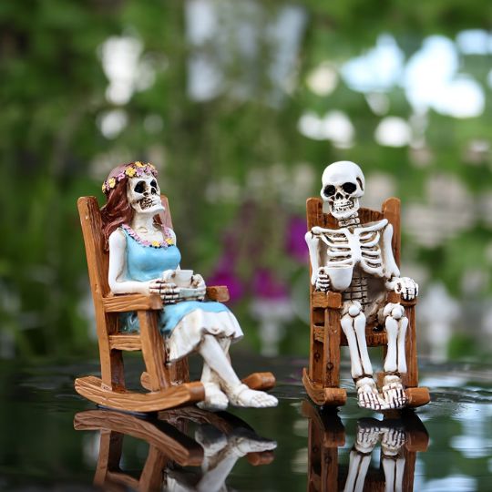 Chair Skeleton Figurines