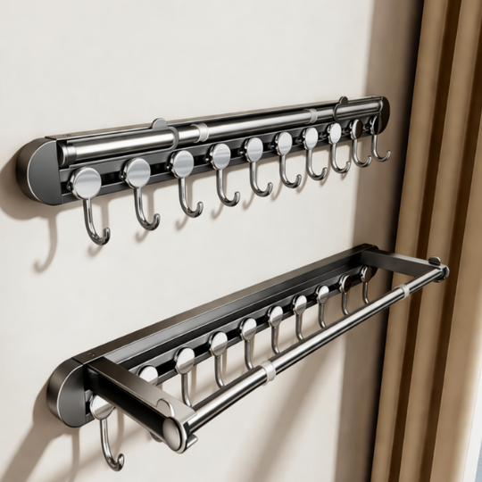 Foldable Wall Mount Hook Rack
