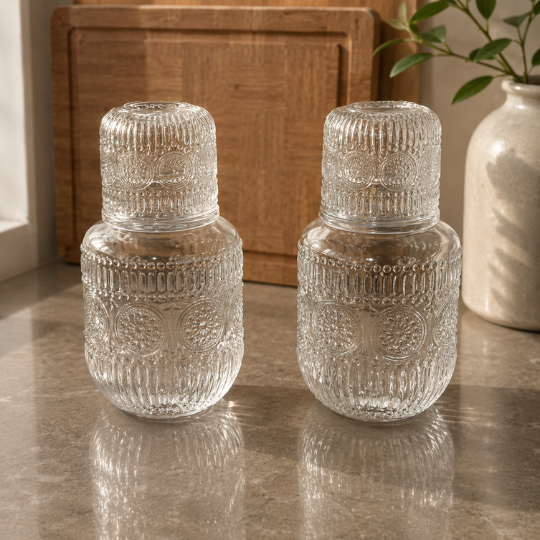 Bedside Glass Bottle Set