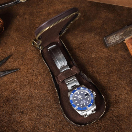 Vintage Leather Watch Sleeve