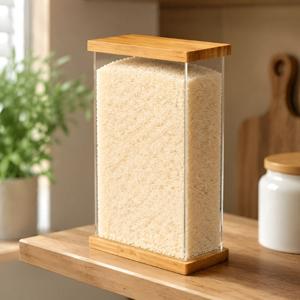 Transparent Wood Storage Box