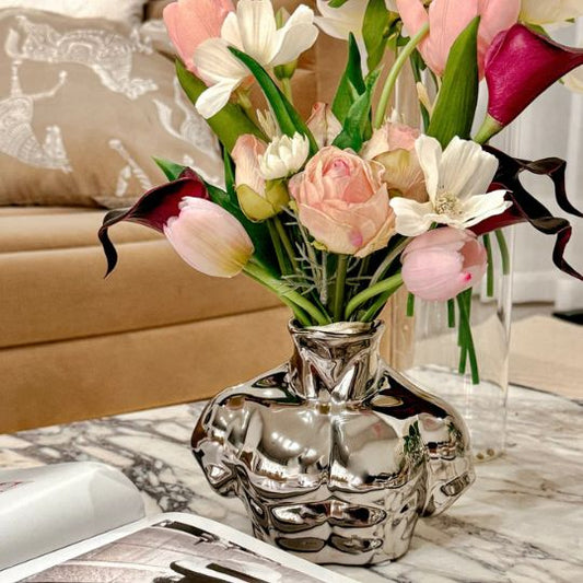 MuscleMuse Silver Vase
