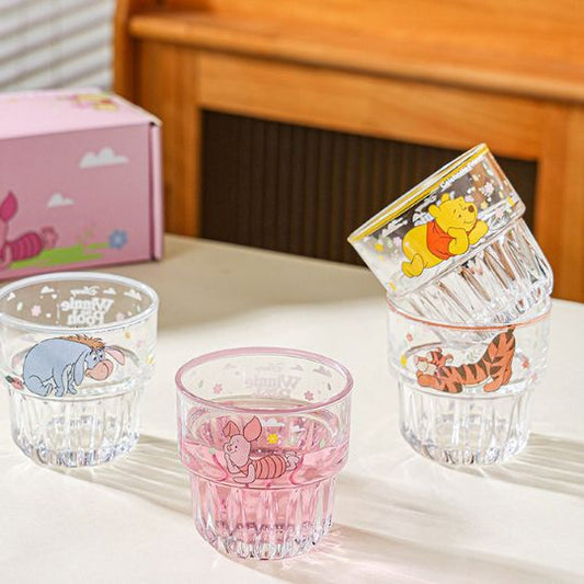 Pooh Family Glass
