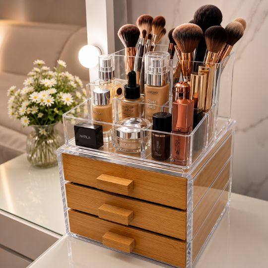Bamboo Beauty Organizer