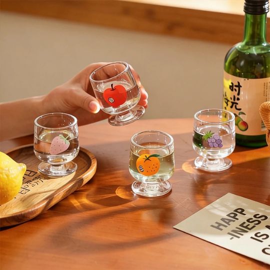 Fruit Design Mini Glass Set