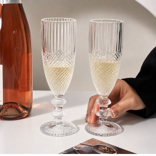 Vintage Crystal Champagne Glass