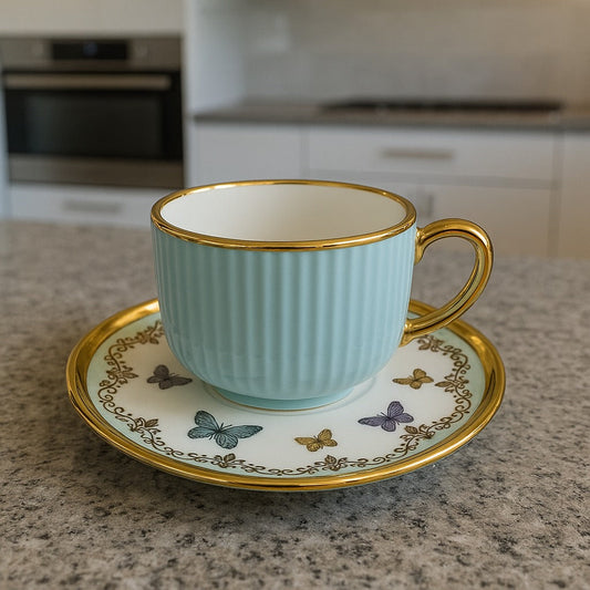 Elegant Butterfly Cup Set