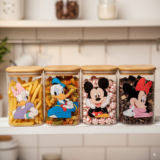 Disney Glass Storage Jars with Lids