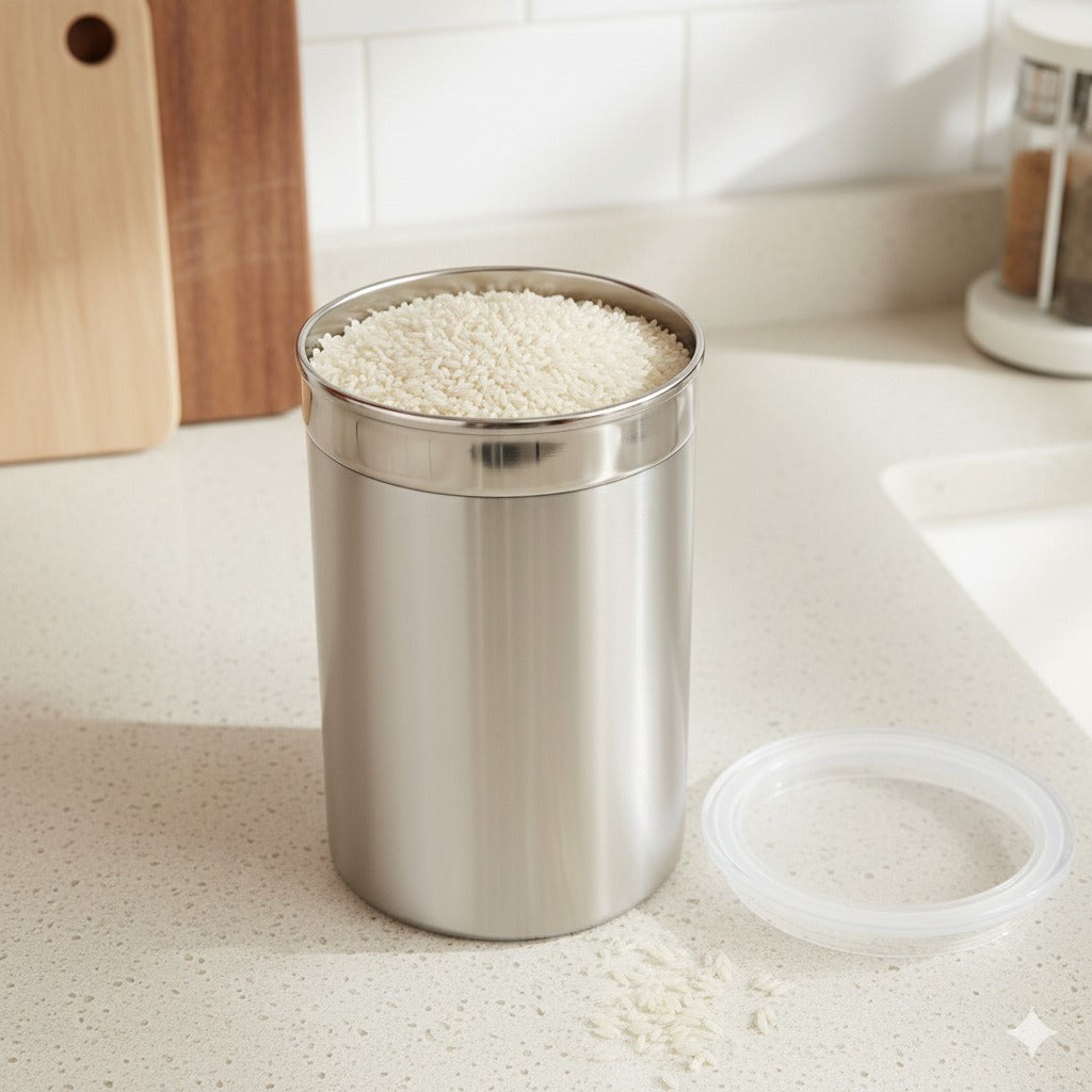 Steel Containers With Transparent Lid (1000 ml)