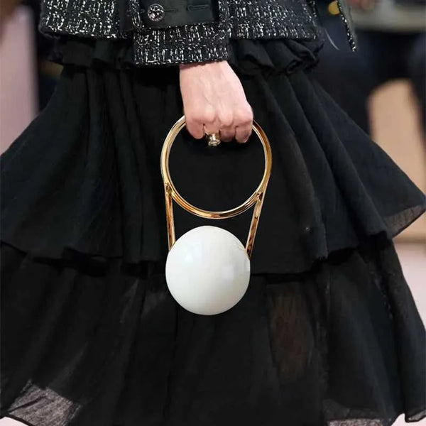 Pearl Ball Handle Mini Handbag