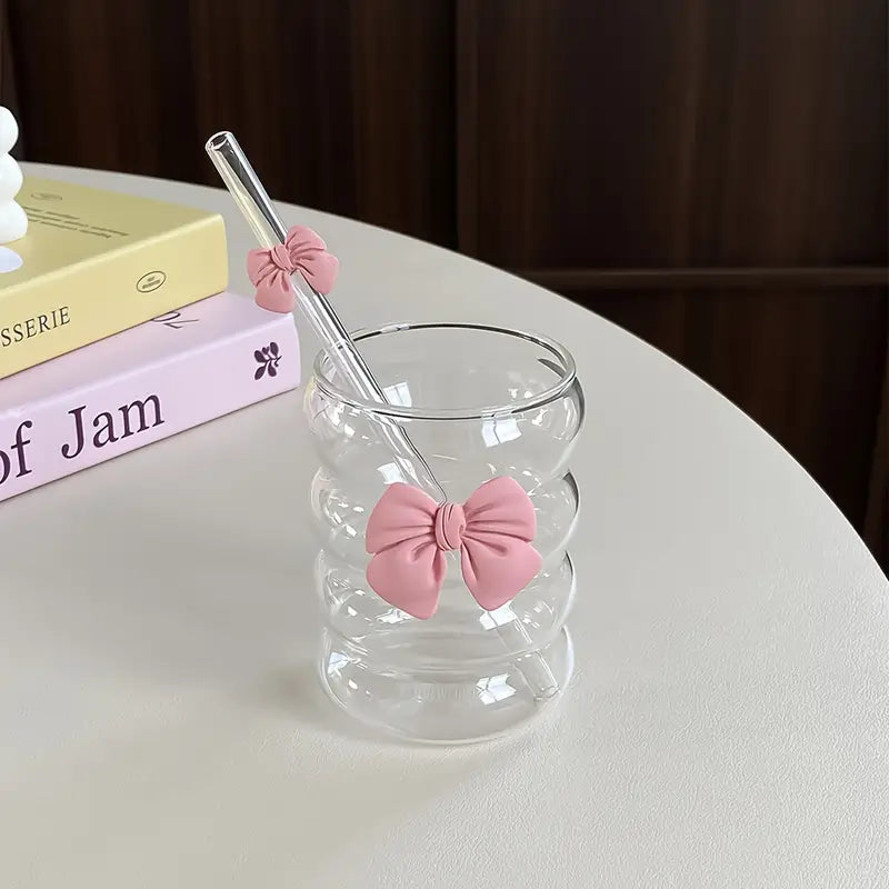 Cute bow glass