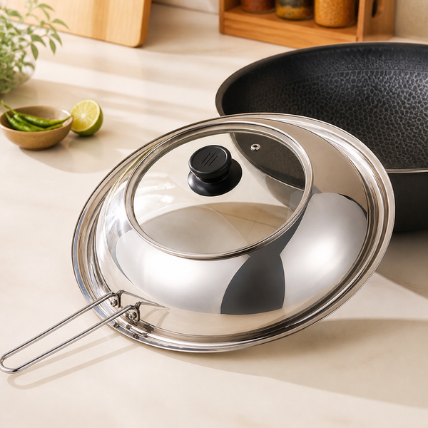 Stir & Steam Stainless Steel Lid hero view