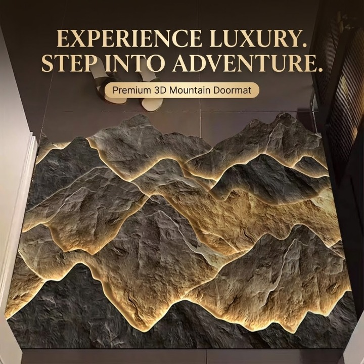 3D Mountain Doormat