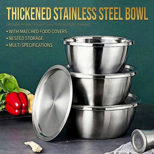 Premium Stainless Steel Bowl with Lid