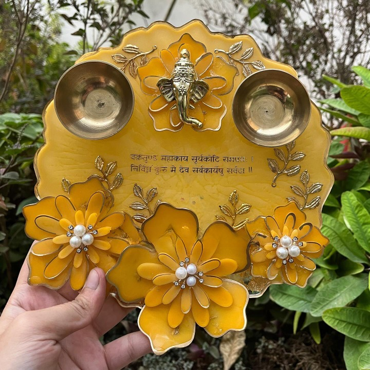 3D Flower Pooja Thali