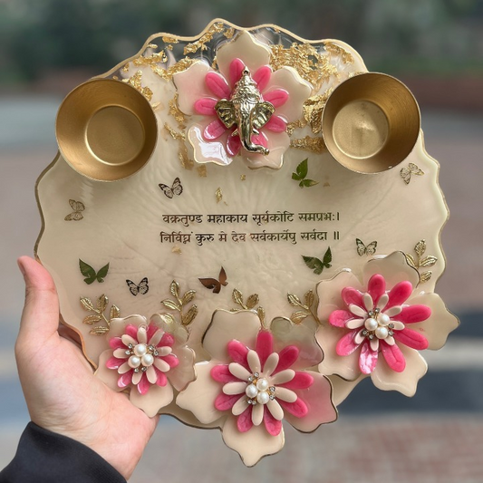 3D Flower Pooja Thali