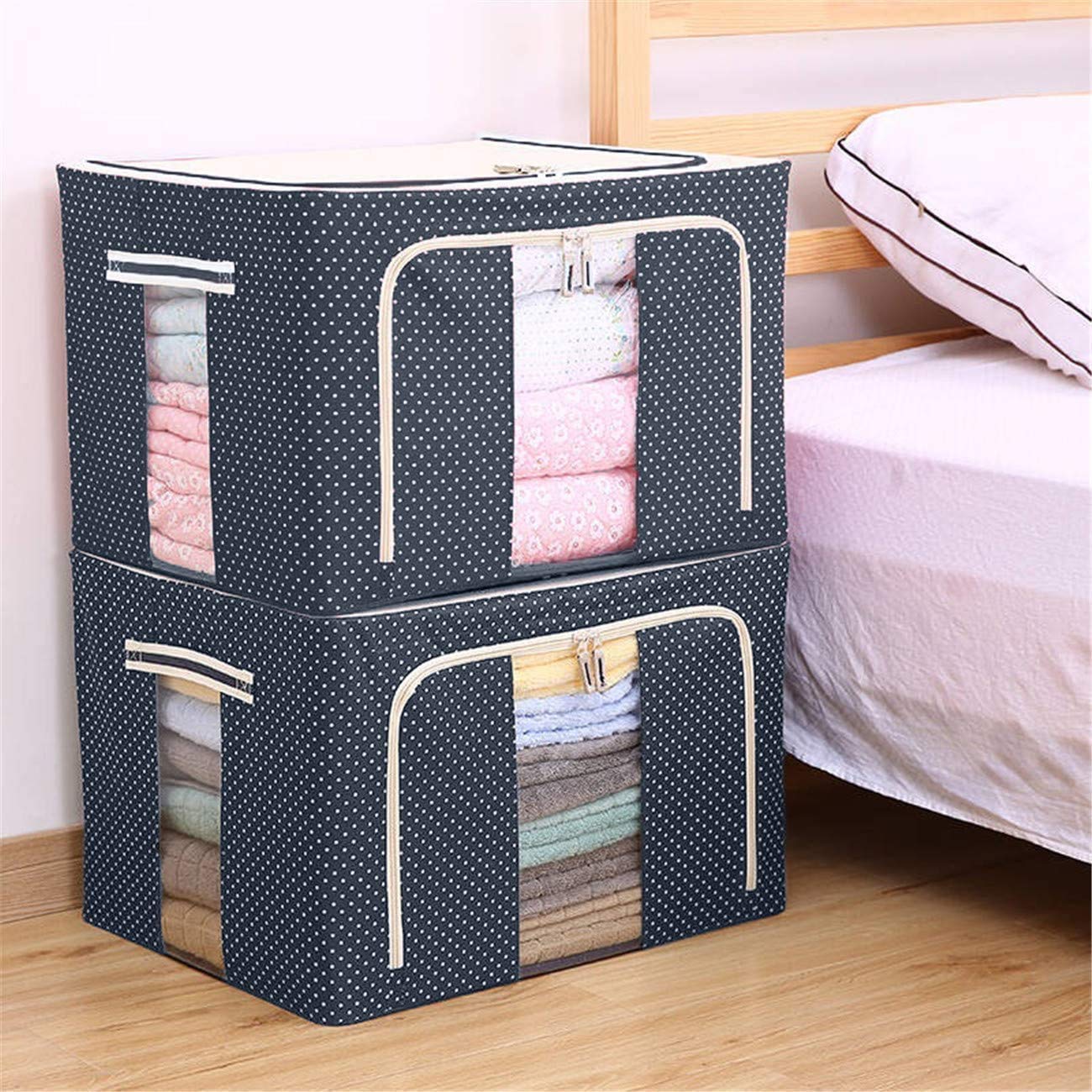 Foldable Clothes Storage Box ( 66 Liter & Multi Design)