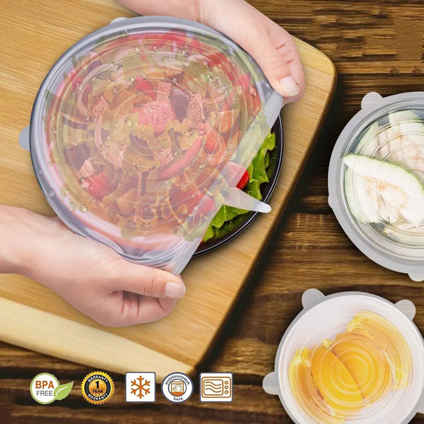 Microwave Safe Stretch Lids (Pack of 6)